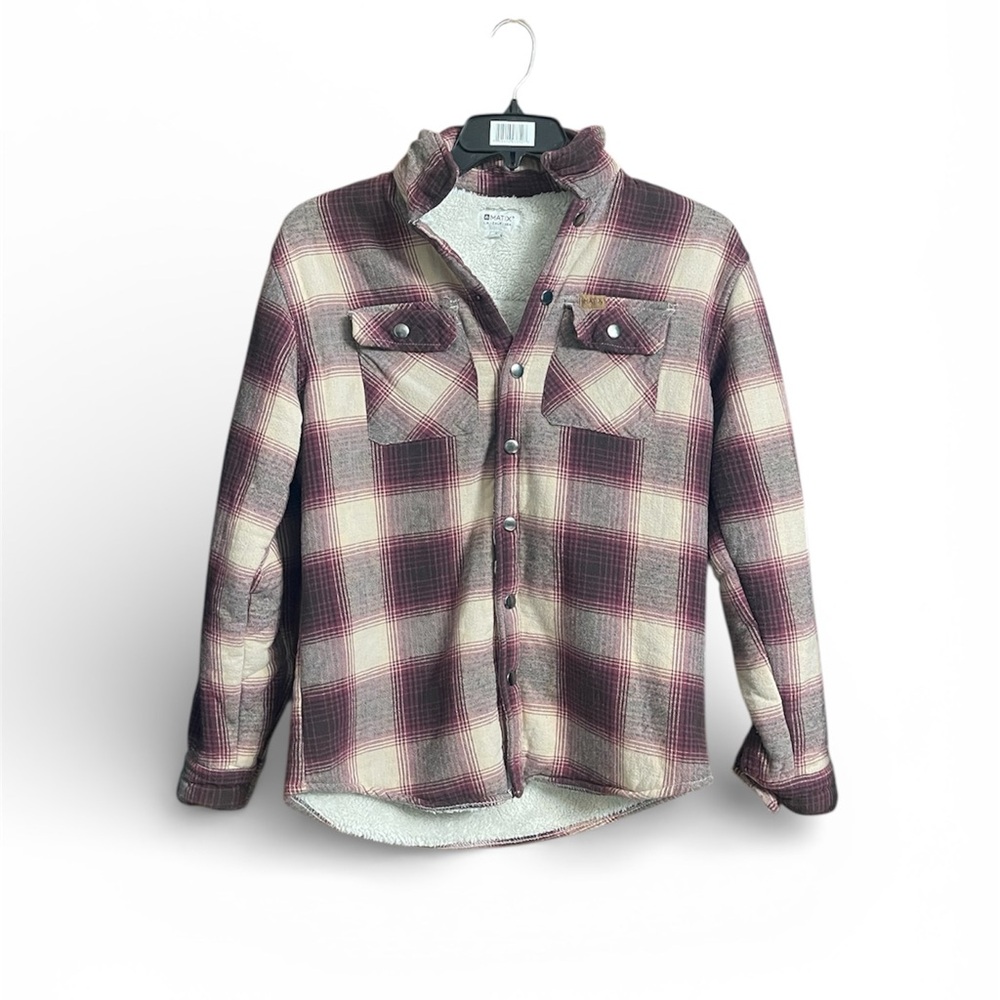 Women’s Matix flannel Sherpa lined 100% cotton shacket